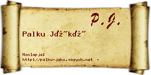 Palku Jákó névjegykártya